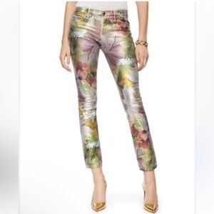 Juicy Couture straight crop foil jeans